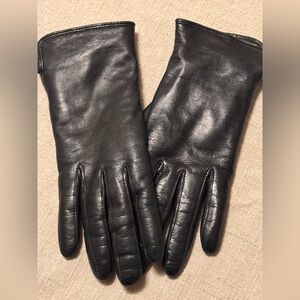 Coach Black Leather Gloves